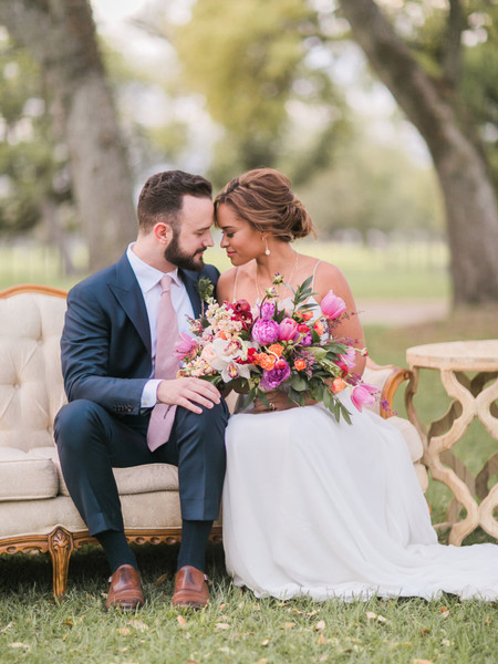 Texas Hill Country Sunset Wedding Inspiration: A Colorful Dream