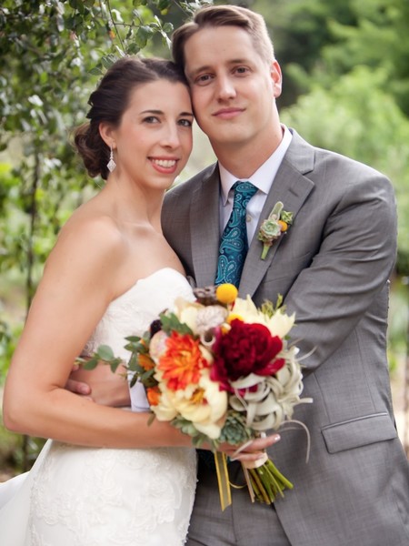 Teal and Grey Geek Chic Wedding at Descanso Gardens