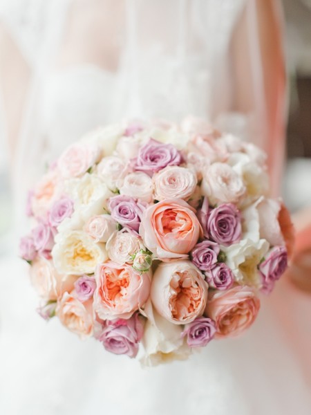 Elegant White Wedding with Purple and Pink Touches at Boutique Hotel