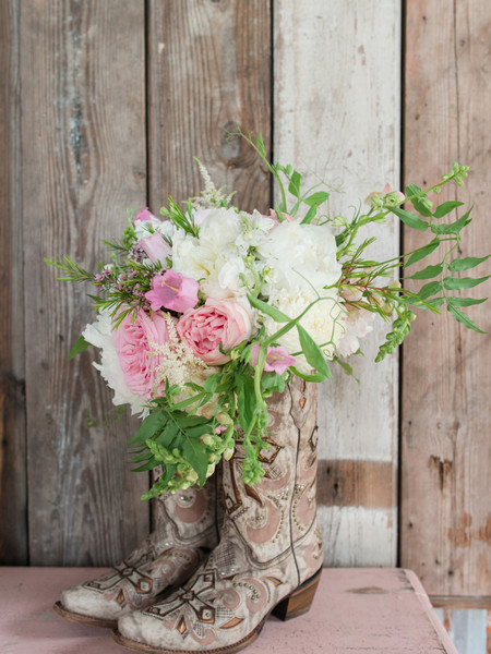 Antler Chic & Deer Themed Ranch Wedding with Blush Pink Details