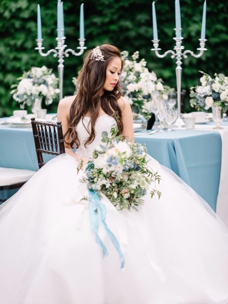 Serenity Blue Garden Romance Wedding Inspiration