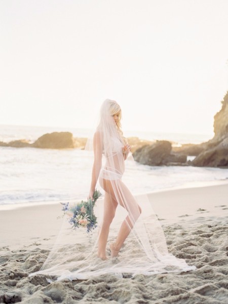 Sunset Beach Boudoir: A Bride's Steamy Lace & Blue Photo Shoot