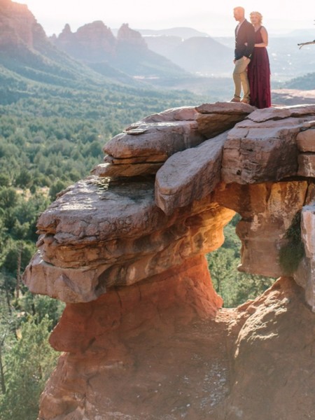 Sedona Engagement Photos: Stunning Rock Formation & Ring