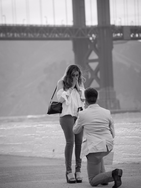 California Road Trip Proposal: Golden Gate Bridge Engagement