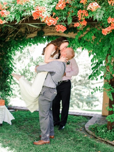 Dan & Kayla's Orange & Pink Garden Wedding: Love & DIY Bliss