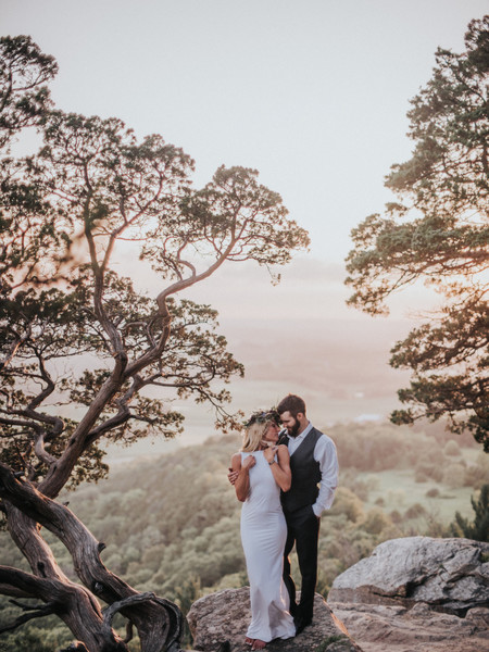 Hiking Engagement Photos: Lodi Wisconsin Sunset Shoot