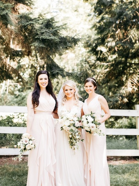 Woodsy Blush & Gold Wedding at DeLille Cellars Chateau