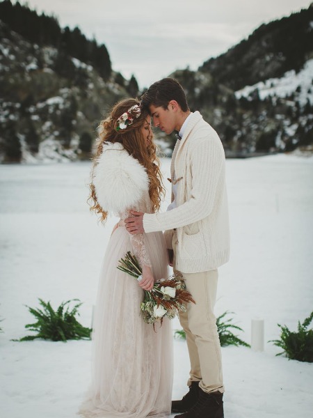 Winter Wedding Inspiration: Rustic Boho at a Snowy Spanish Ski Resort