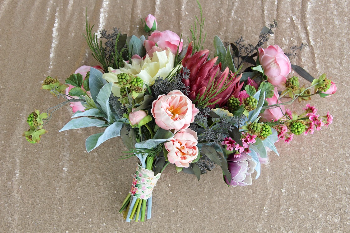 DIY Vintage Artificial Flower Bouquet and Boutonniere Tutorial