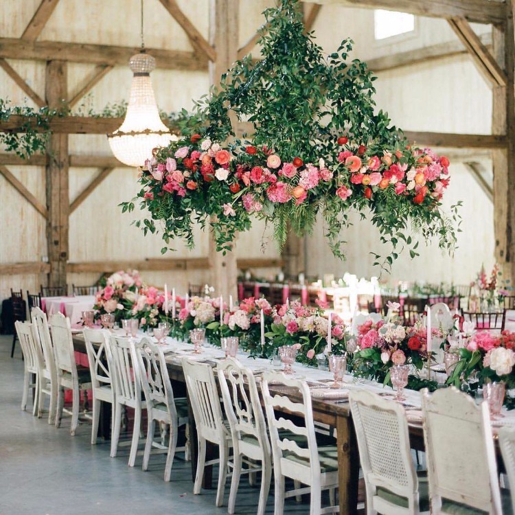 Elevate Your Wedding with Stunning Hanging Flower Installations