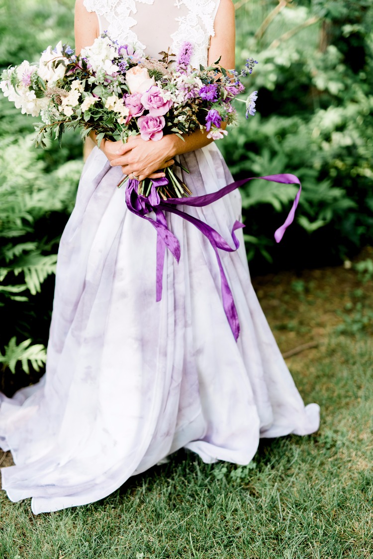 Lavender Watercolor Wedding Inspiration at Pomme in Pennsylvania