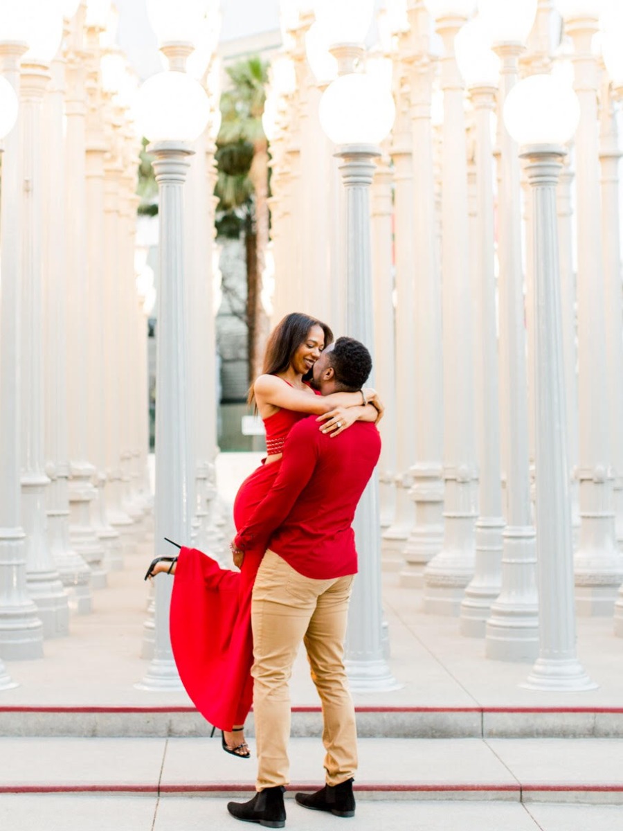 Romantic LA Rooftop Proposal & Vegas Wedding Date