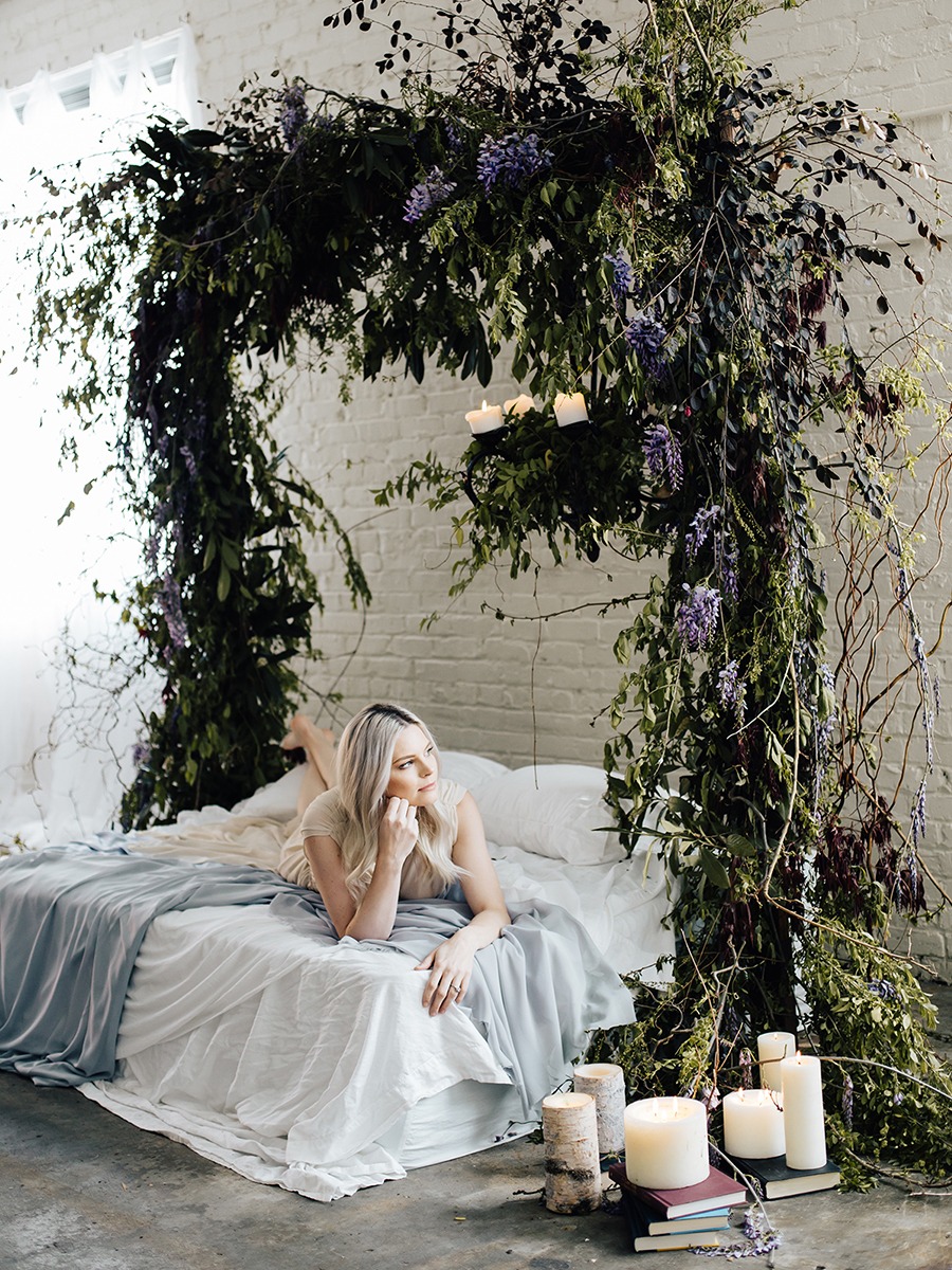 Secret Garden Boudoir Session: Ethereal & Romantic with BHLDN Lingerie