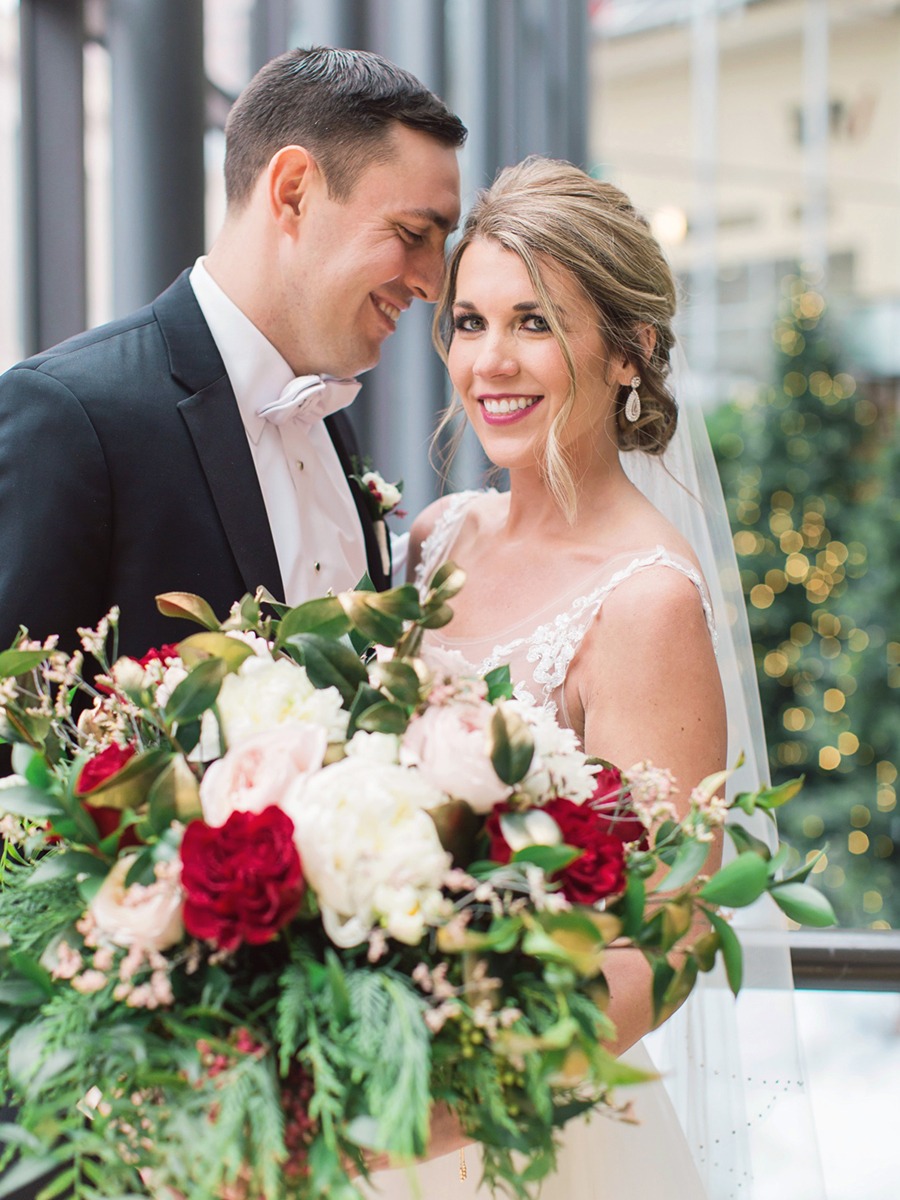 Classic Cincinnati Winter Wedding: Snowy Perfection at the Monastery Event Center