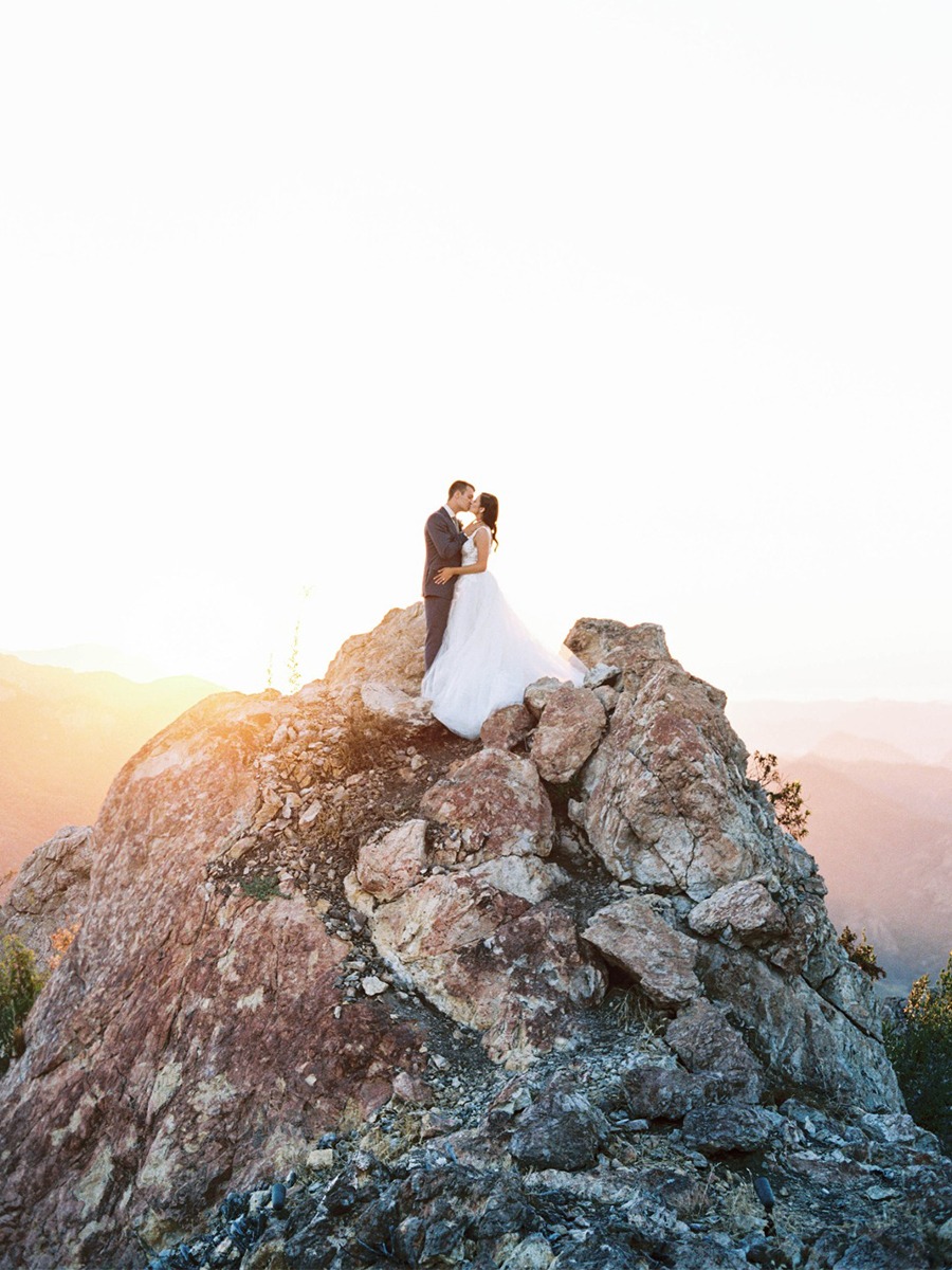 Mountaintop Wedding: Romantic Proposal in Paris & Stunning Vows