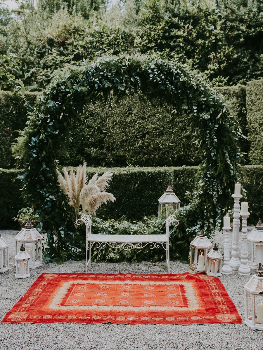 Bohemian Garden Wedding in Tuscany at Villa Grabau
