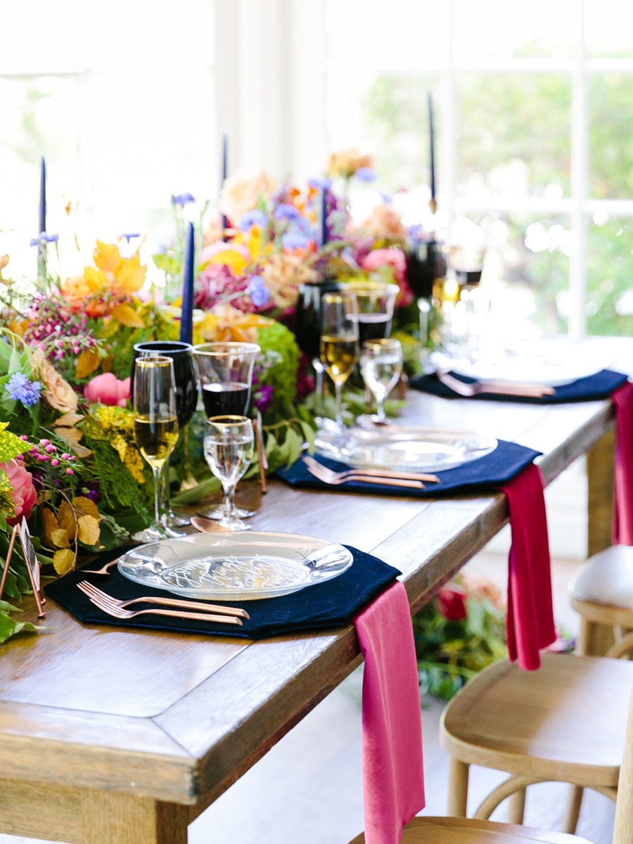 Rainbow Wedding Inspiration: Chic & Classy Jewel Tones at Malibou Lake Lodge