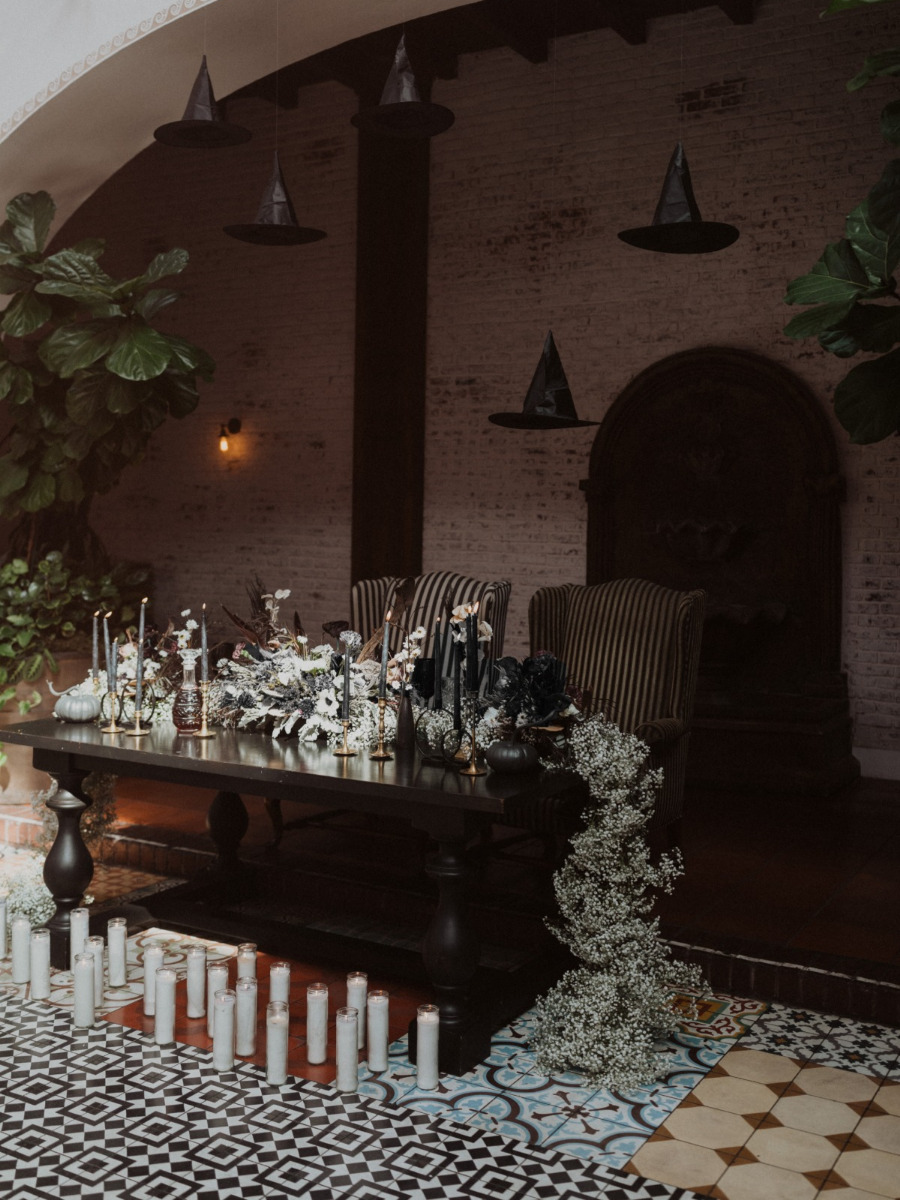 Dark Matter: A Hauntingly Beautiful Halloween Wedding Inspiration