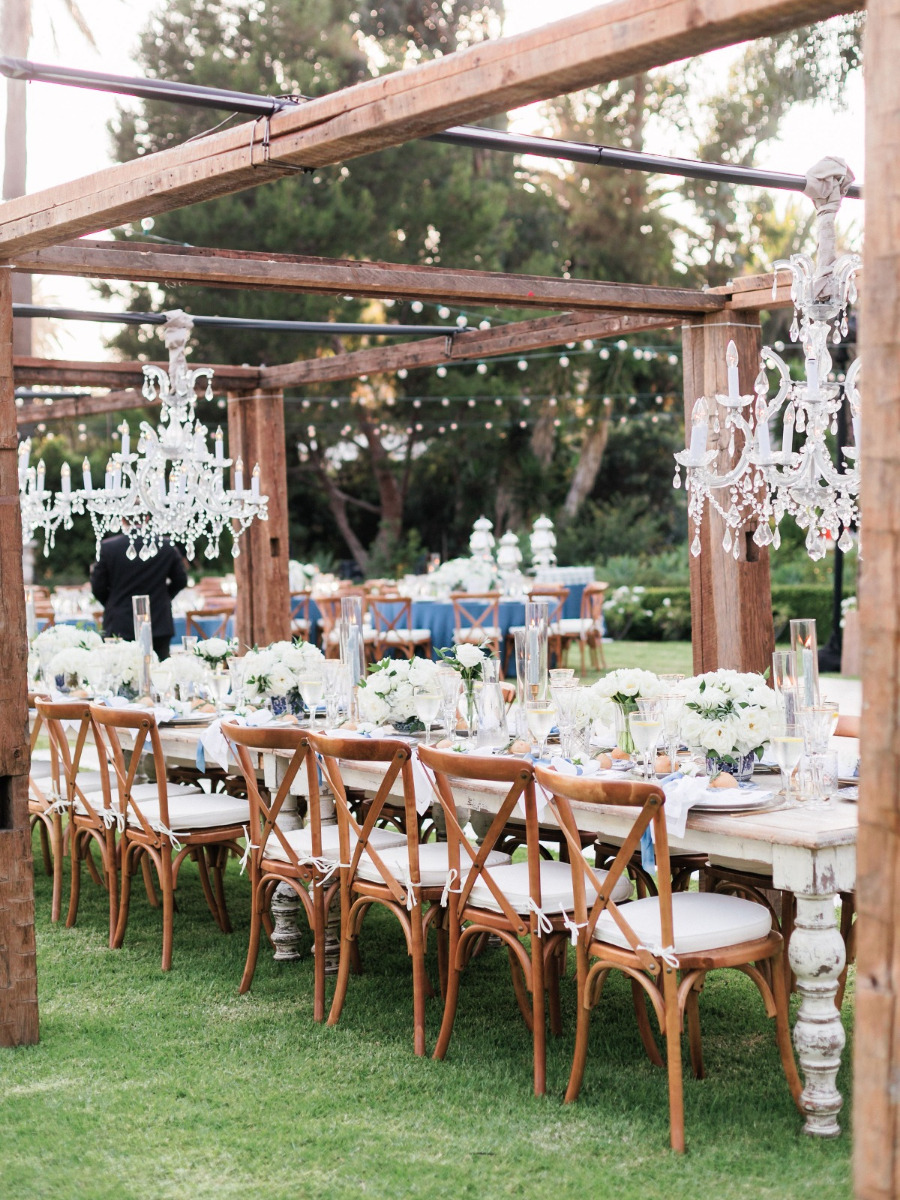 Blue and Ivory California Wedding with Ocean Views