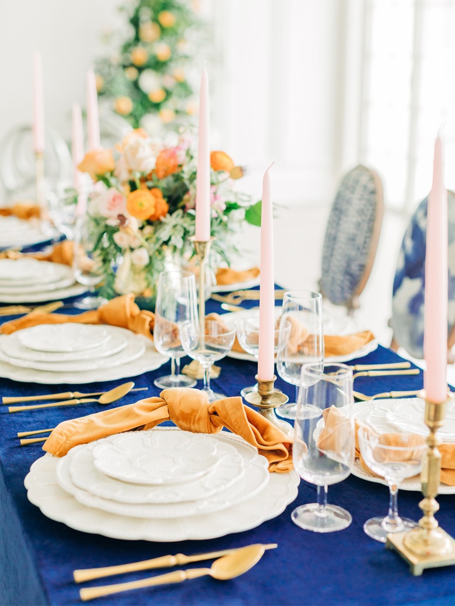 Chic & Cozy Winter Wedding: Southern Comfort with Royal Blue Drama