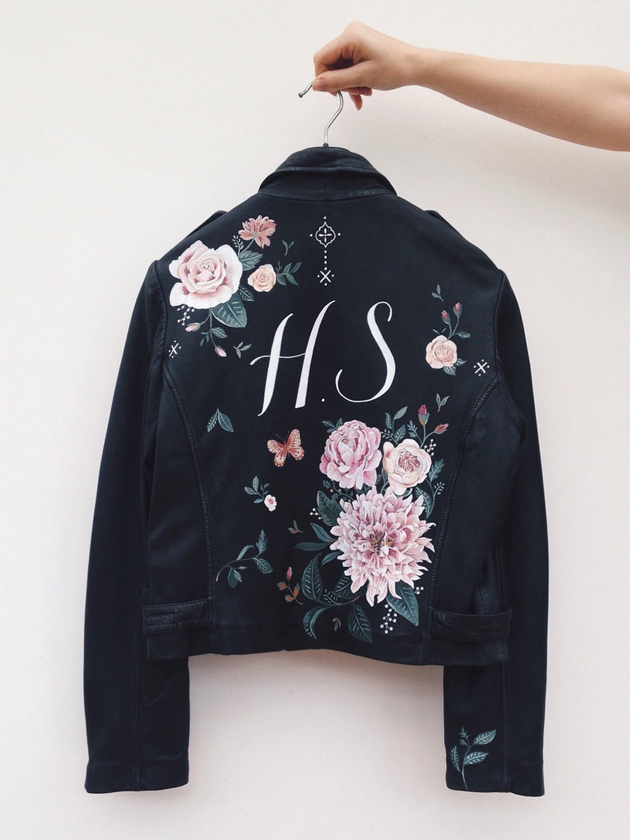 DIY Custom Wedding Jacket: Leather & Denim Painting Guide