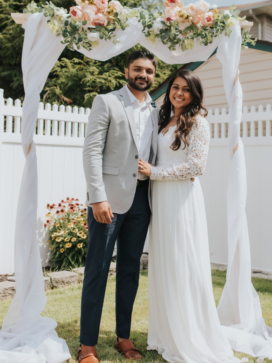 Intimate Backyard Wedding: Dhara and Neel's Love Story