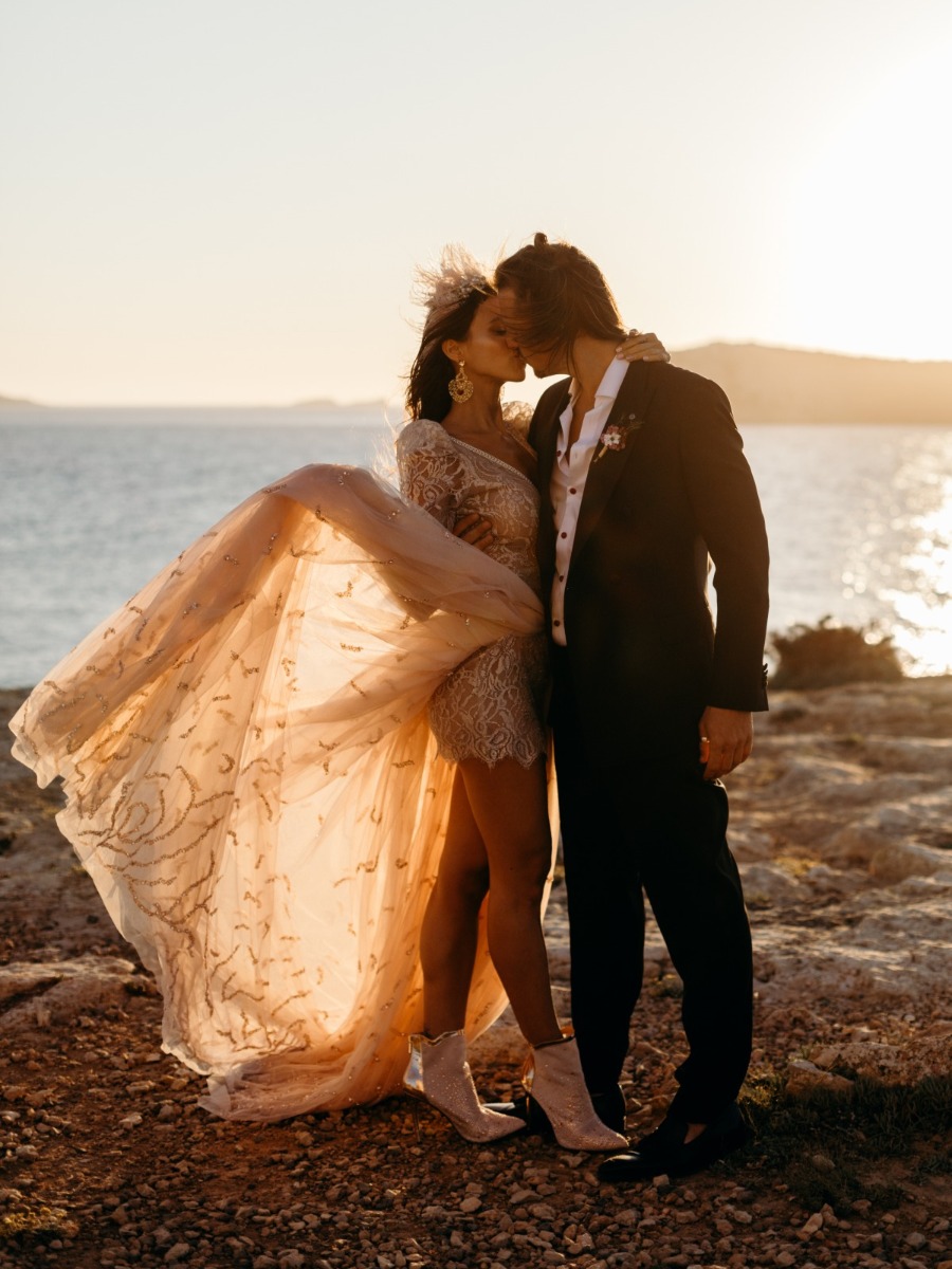 Boho Ibiza Elopement with Moroccan Flair and Sunset Views