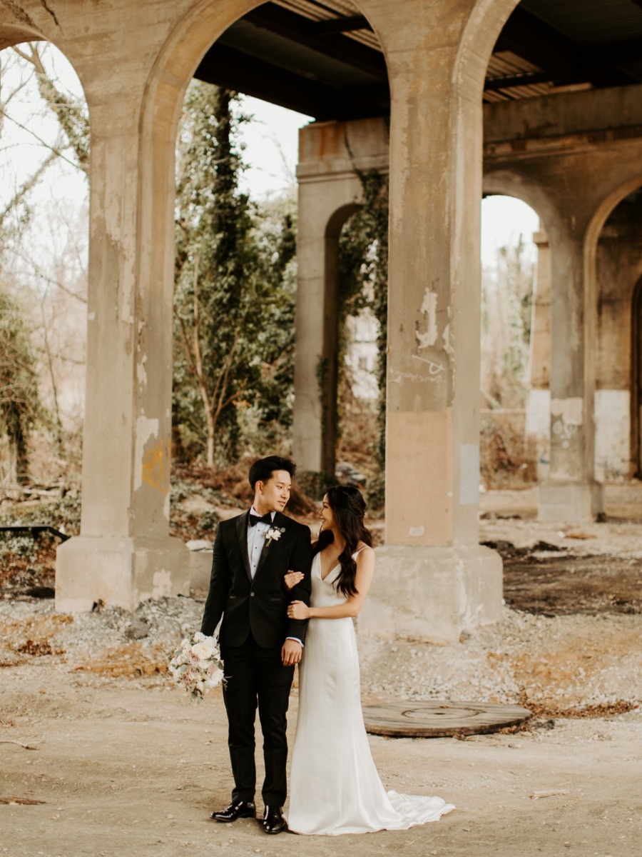 Baltimore Couple's Pressed Flower Wedding: Minimalist & Vintage Charm