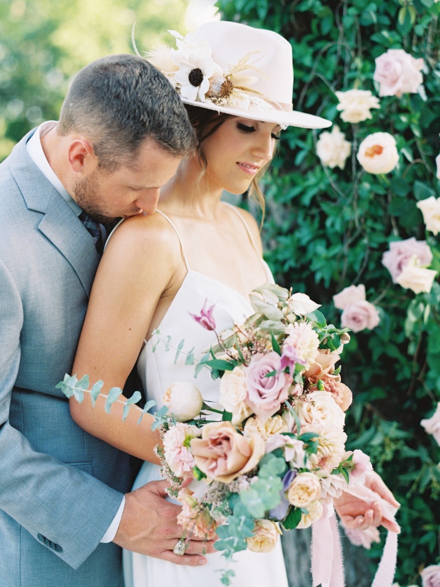 Soft Pastel Watercolor Micro Wedding Inspiration in Houston