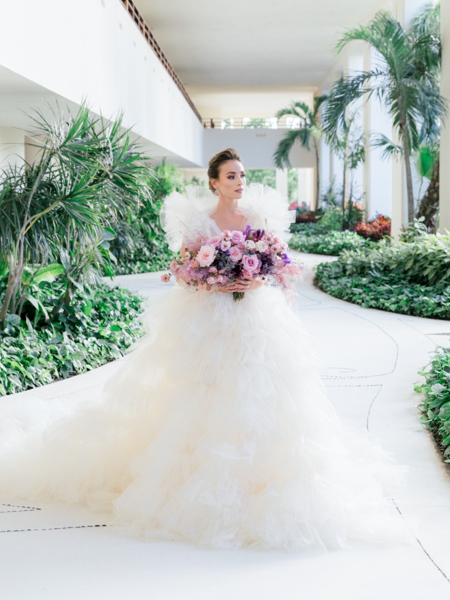 Riviera Maya Beach Wedding Inspiration Filled with Colorful Florals