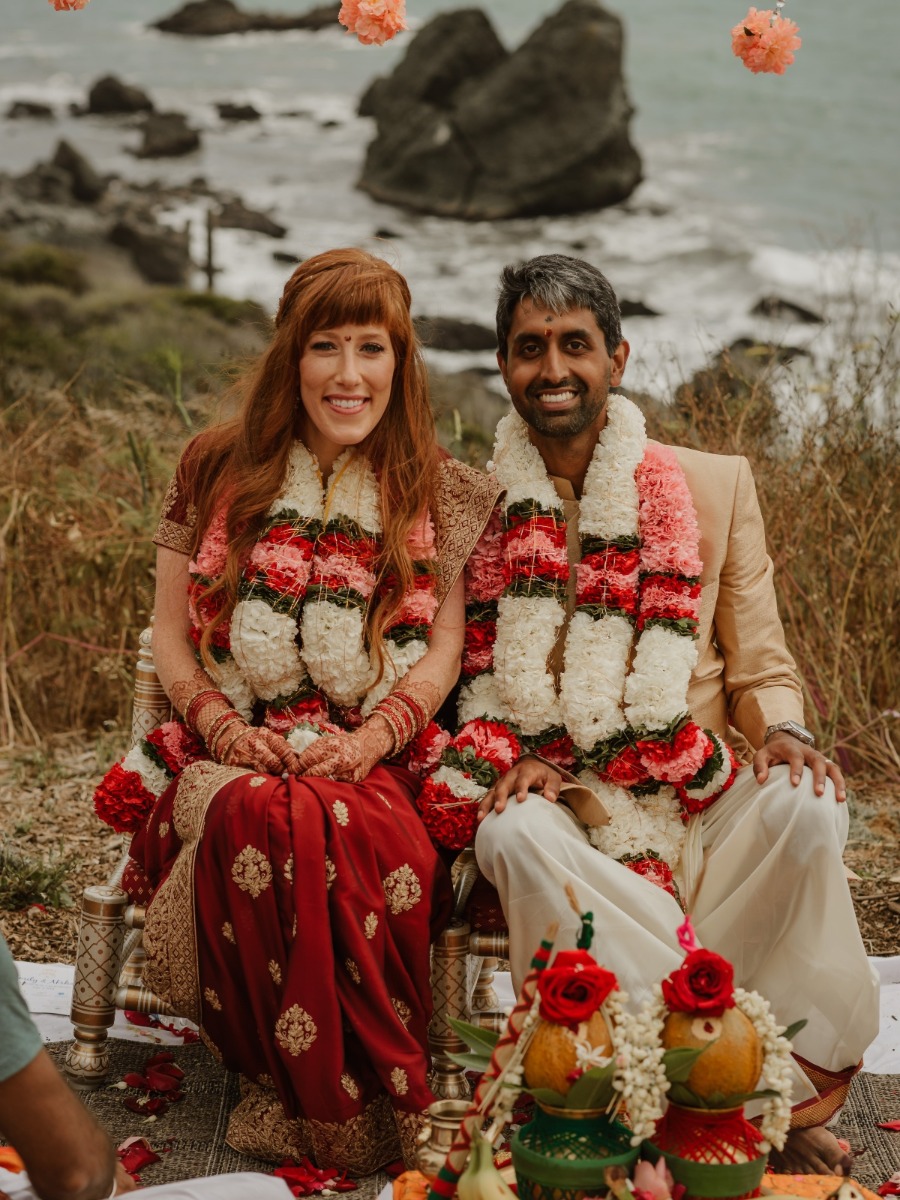 California Fusion Wedding: Hindu Ceremony Meets Seaside Romance