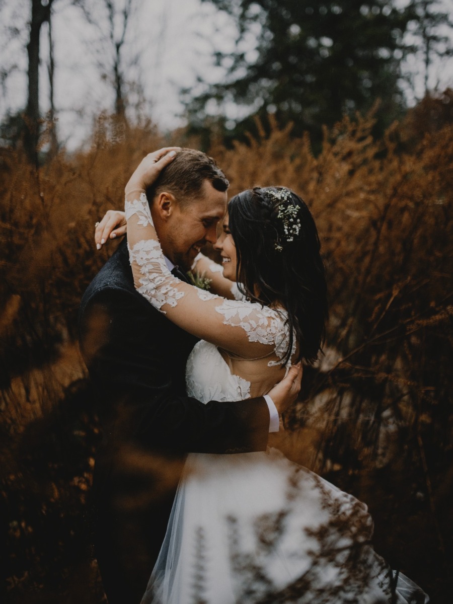 Rustic Chic Barn Wedding with Moody Greenery and Romantic Details