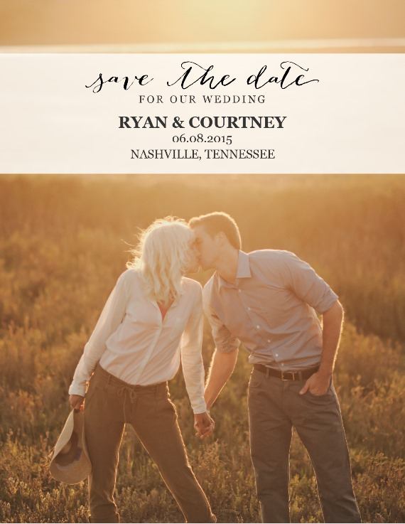Free Printable Photo Postcard Save the Date
