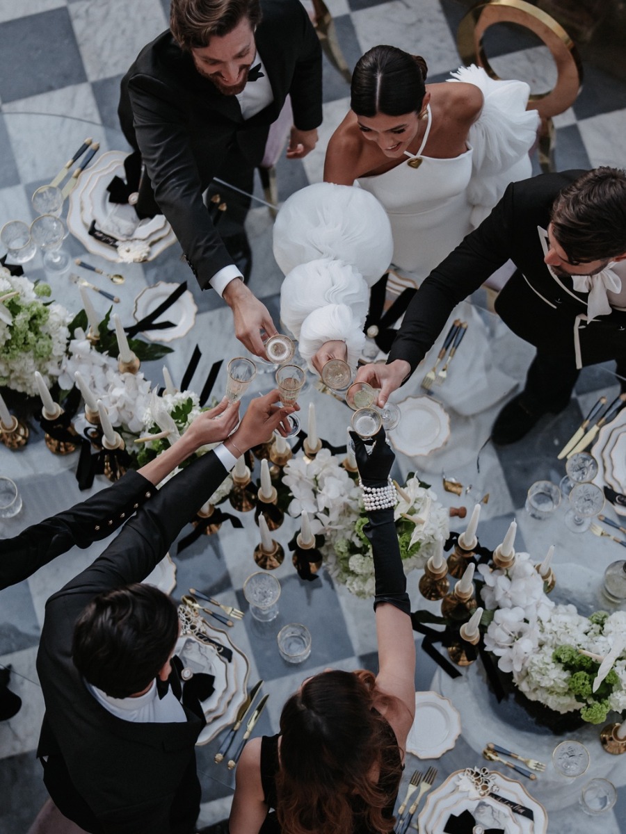When the wedding fashion is as photogenic as the destination