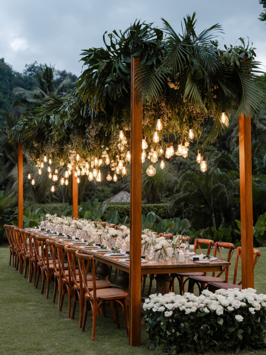 This moody monochromatic affair isn't your typical bali wedding