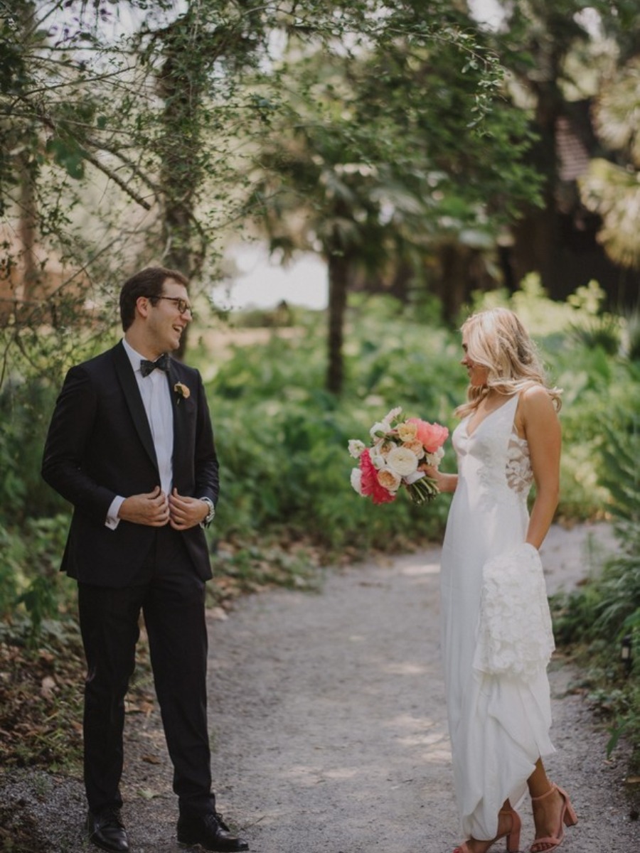 A Chic Pink And White Outdoor Wedding In South Carolina