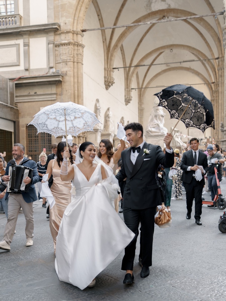 NOLA comes to florence in this timeless destination wedding