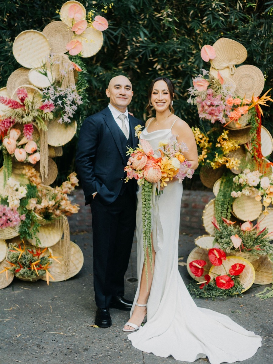 Filipino-american wedding in LA with tropical disco vibes