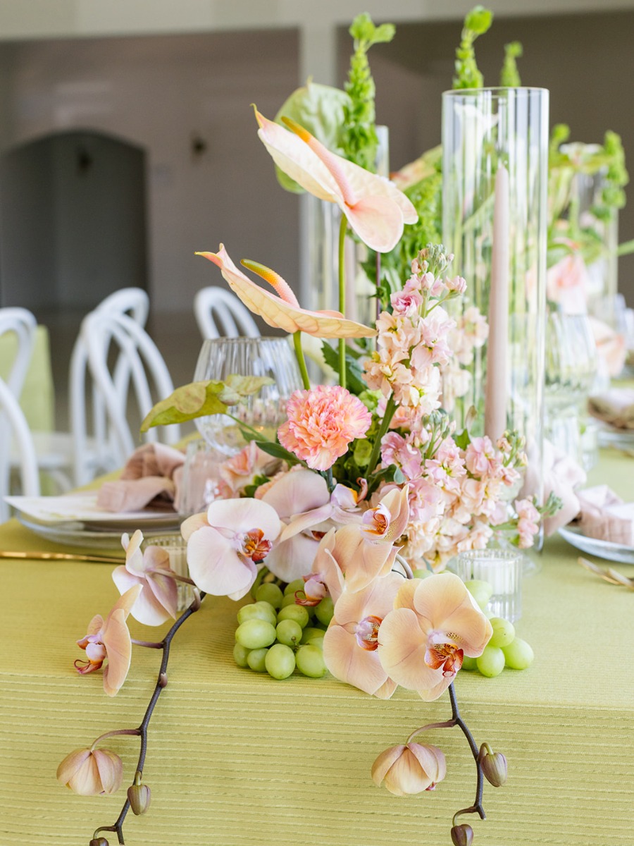 A pink and green themed summer wedding done three ways