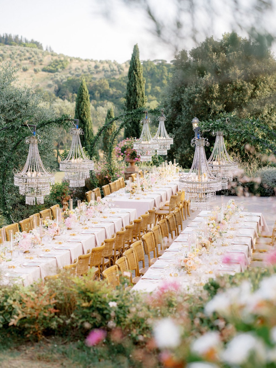 Romantic pastel wedding in florence inspired by the tuscan sunset