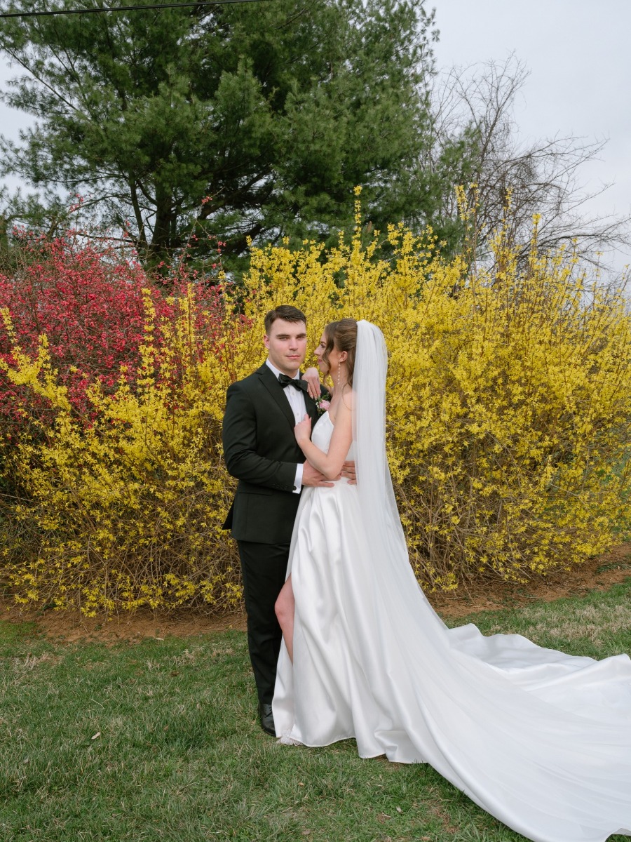 Charming Countryside Wedding with Rustic Details and a Dog by Their Side