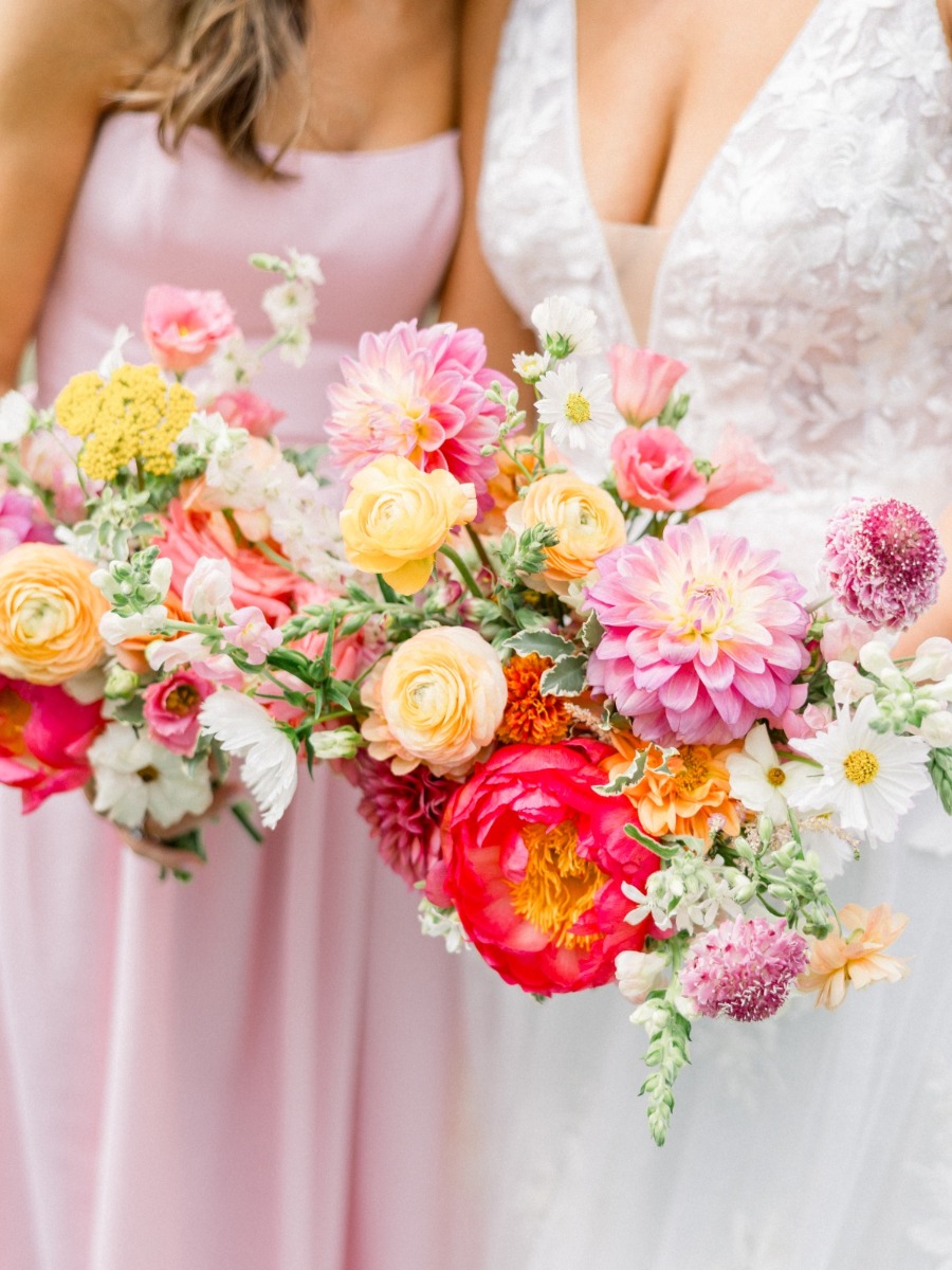A country music singer ties the knot in colorful barn wedding