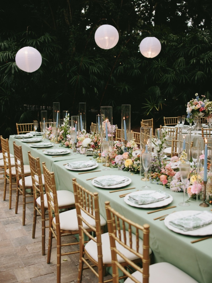 Tea party meets garden party at this private estate backyard wedding