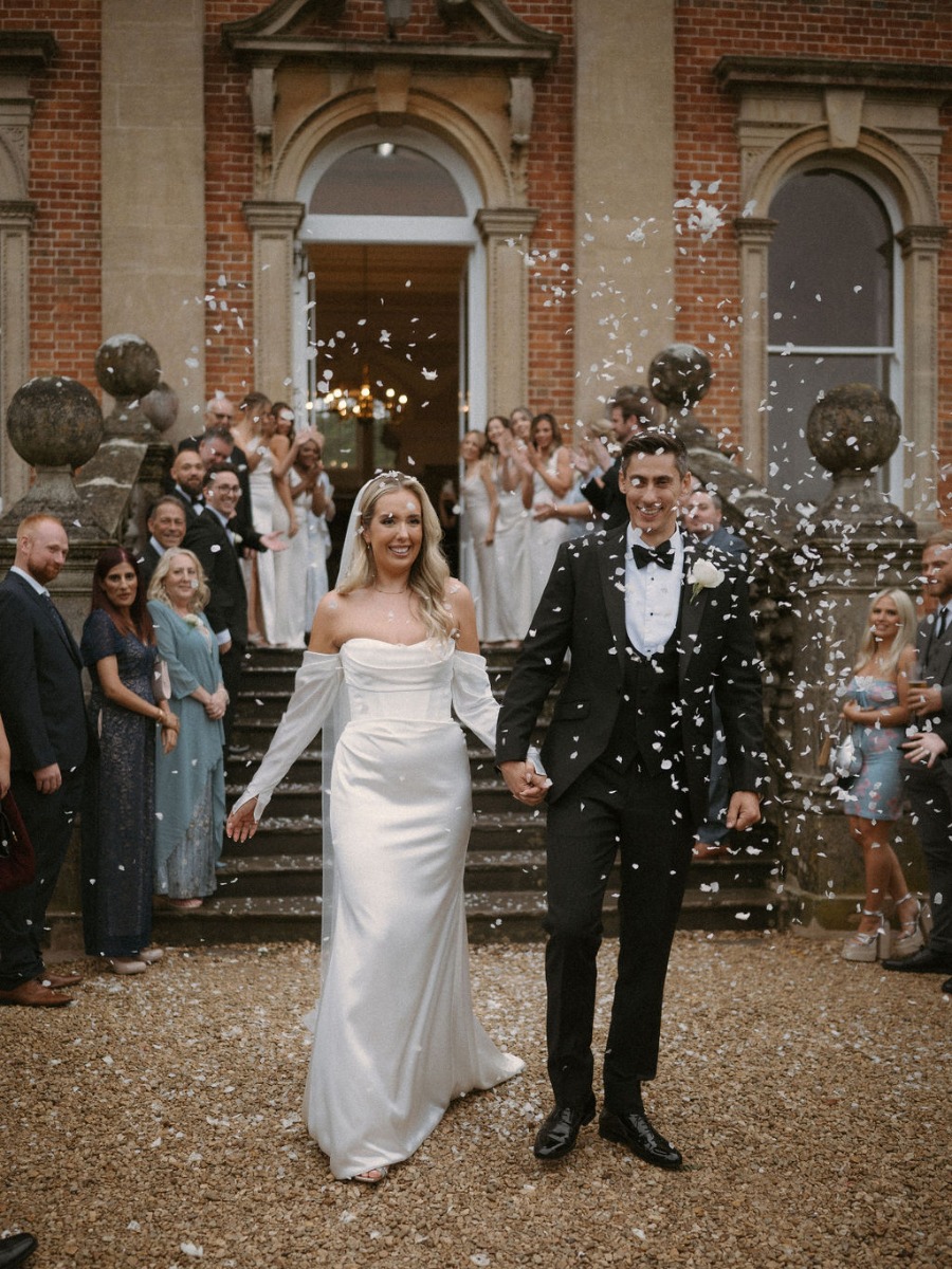 Modern yet timeless black-tie wedding at the historic Crowcombe Court