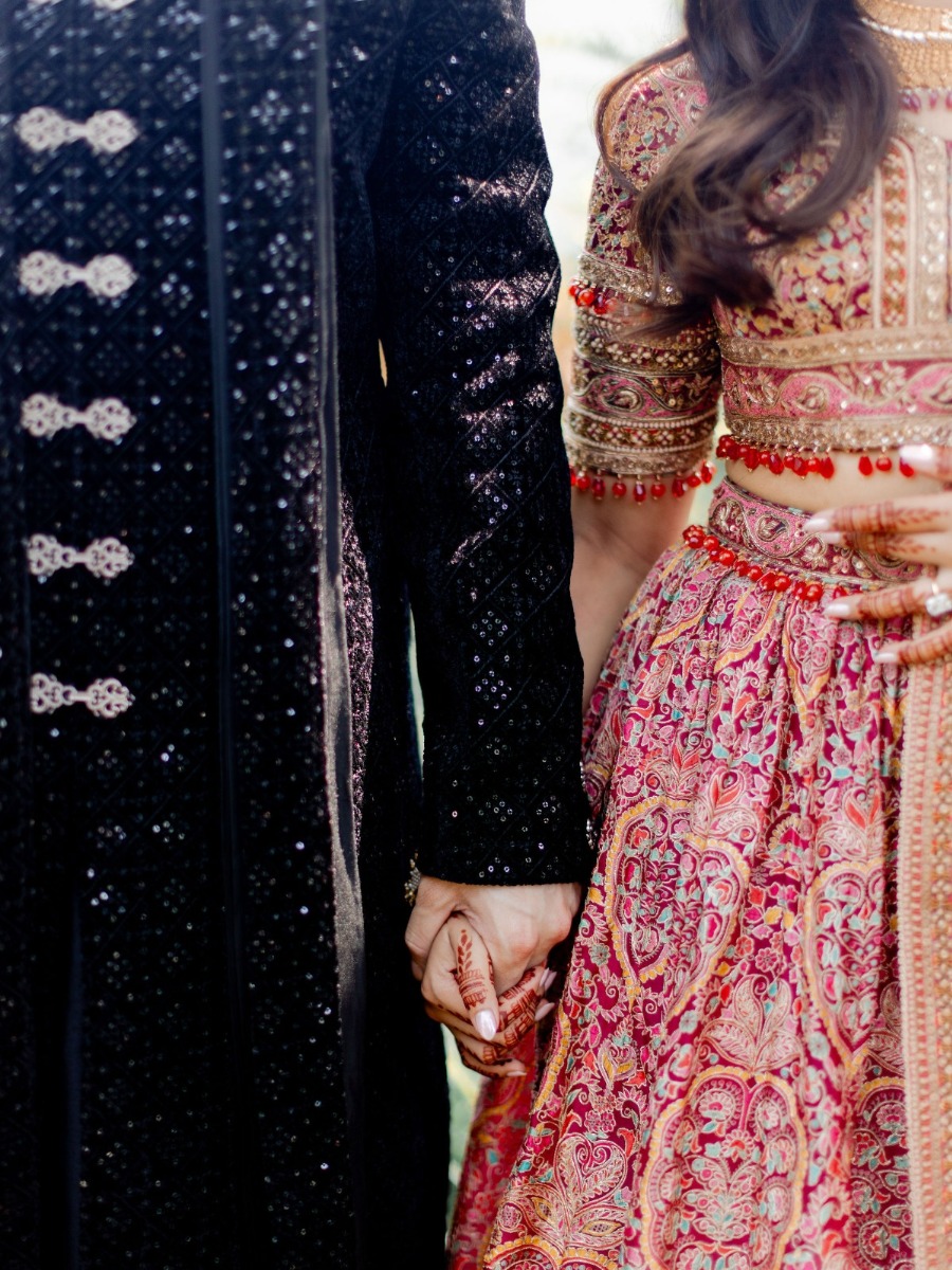 The bride and groom both wore Louboutins to this epic Indian wedding