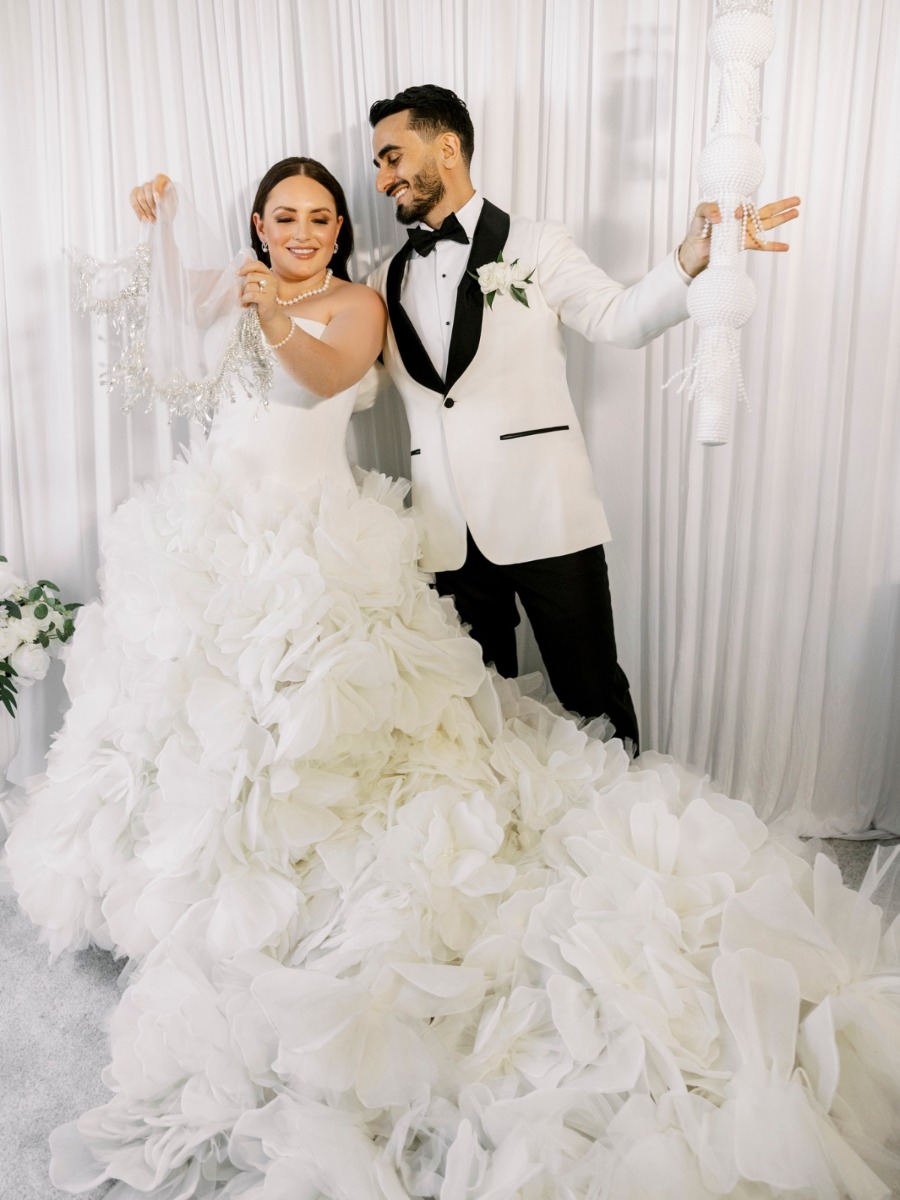 The couple's cultures went couture at this all-out Arizona wedding