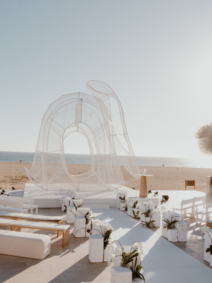 This couple brought capri to los cabos for their modern beach wedding