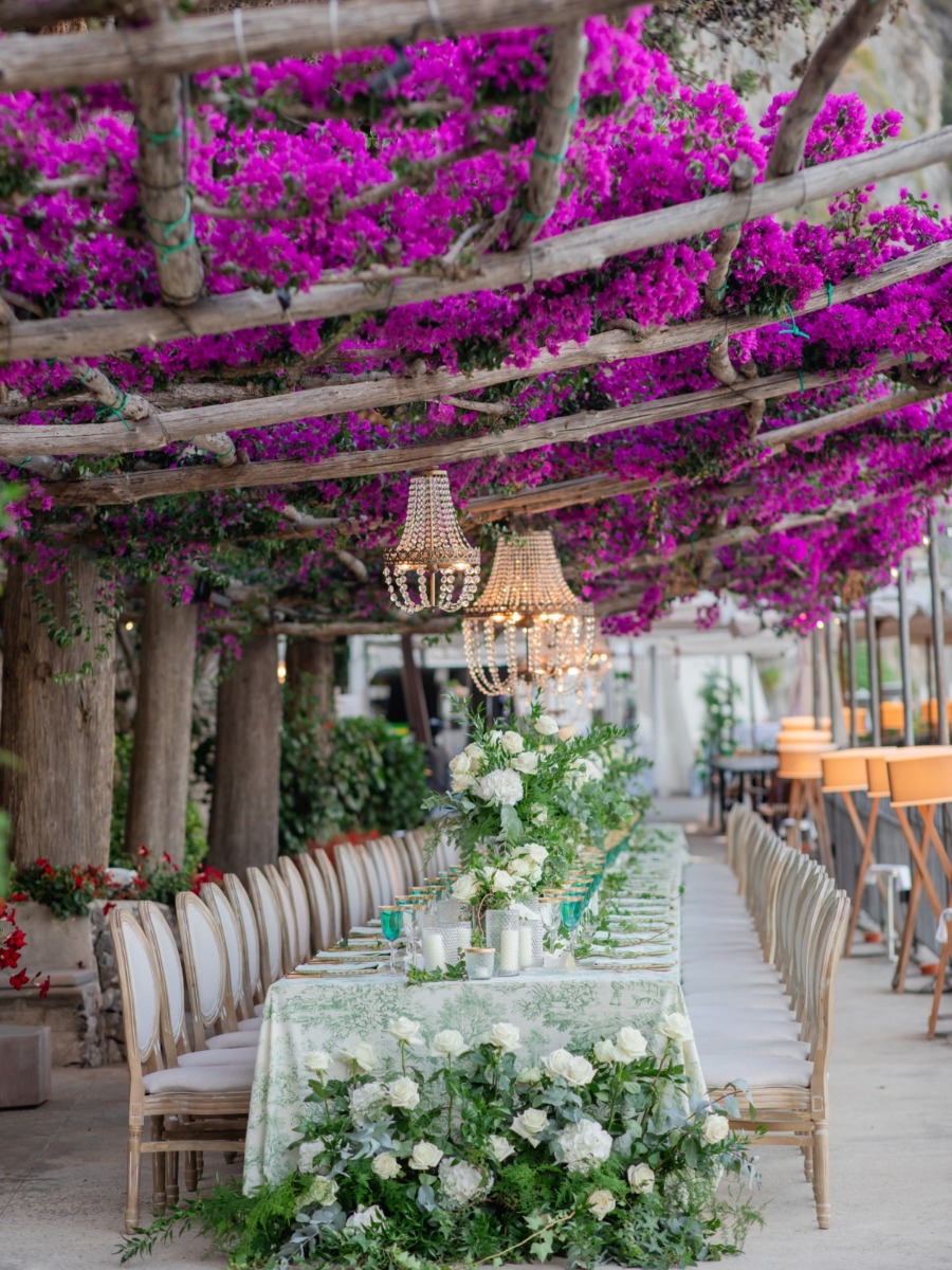 After the traditions came their meticulously modern Amalfi reception