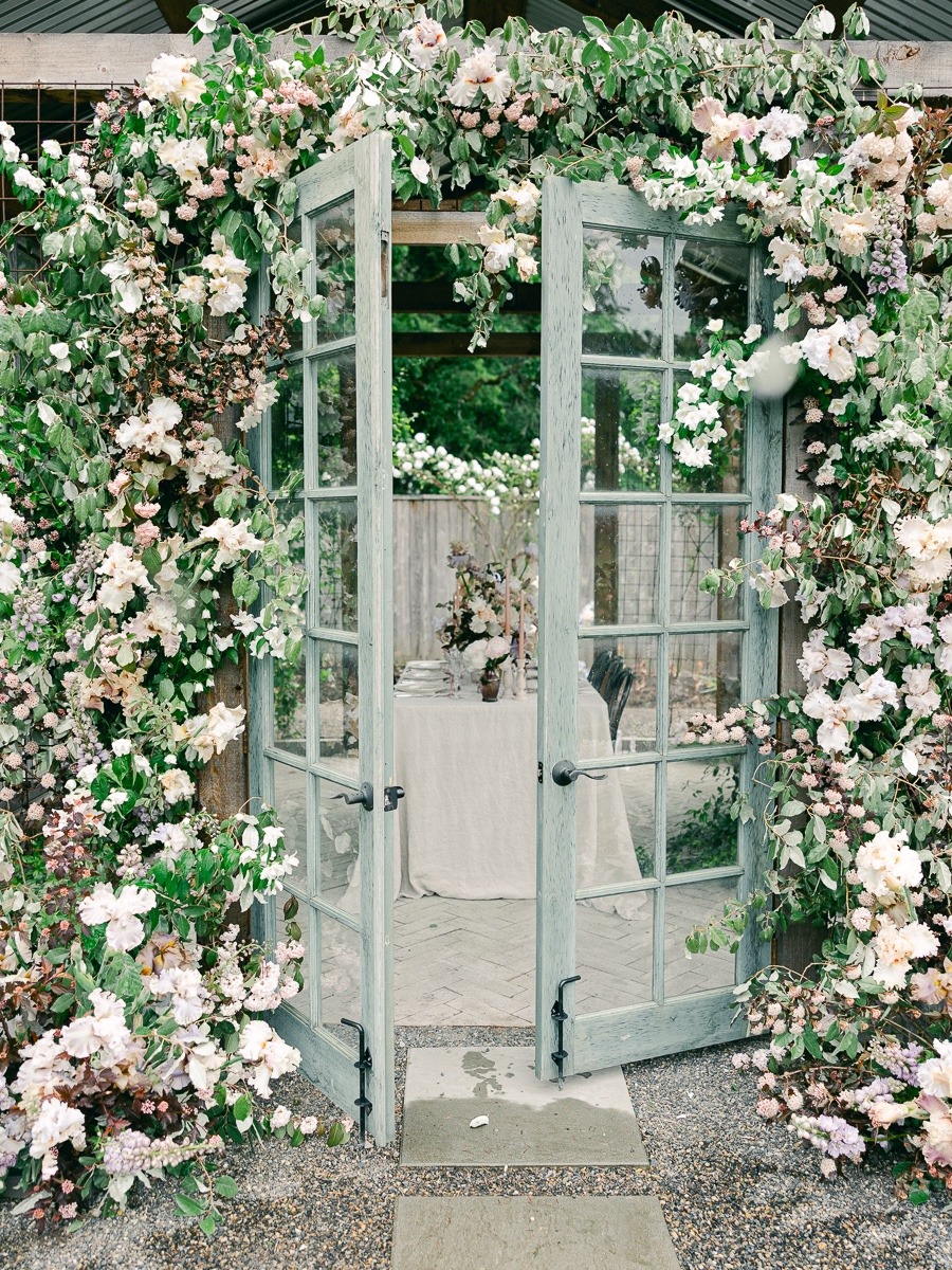 Secret garden wedding inspo with plenty of smoke and mystery
