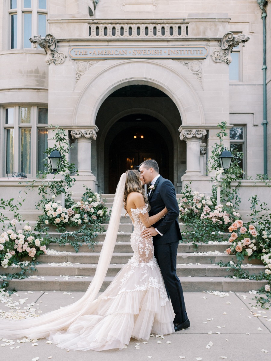 This bride wore galia lahav head to toe for her castle wedding